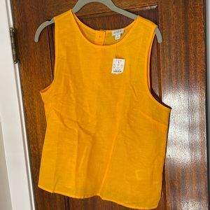 J Crew orange Linen sleeveless tank top